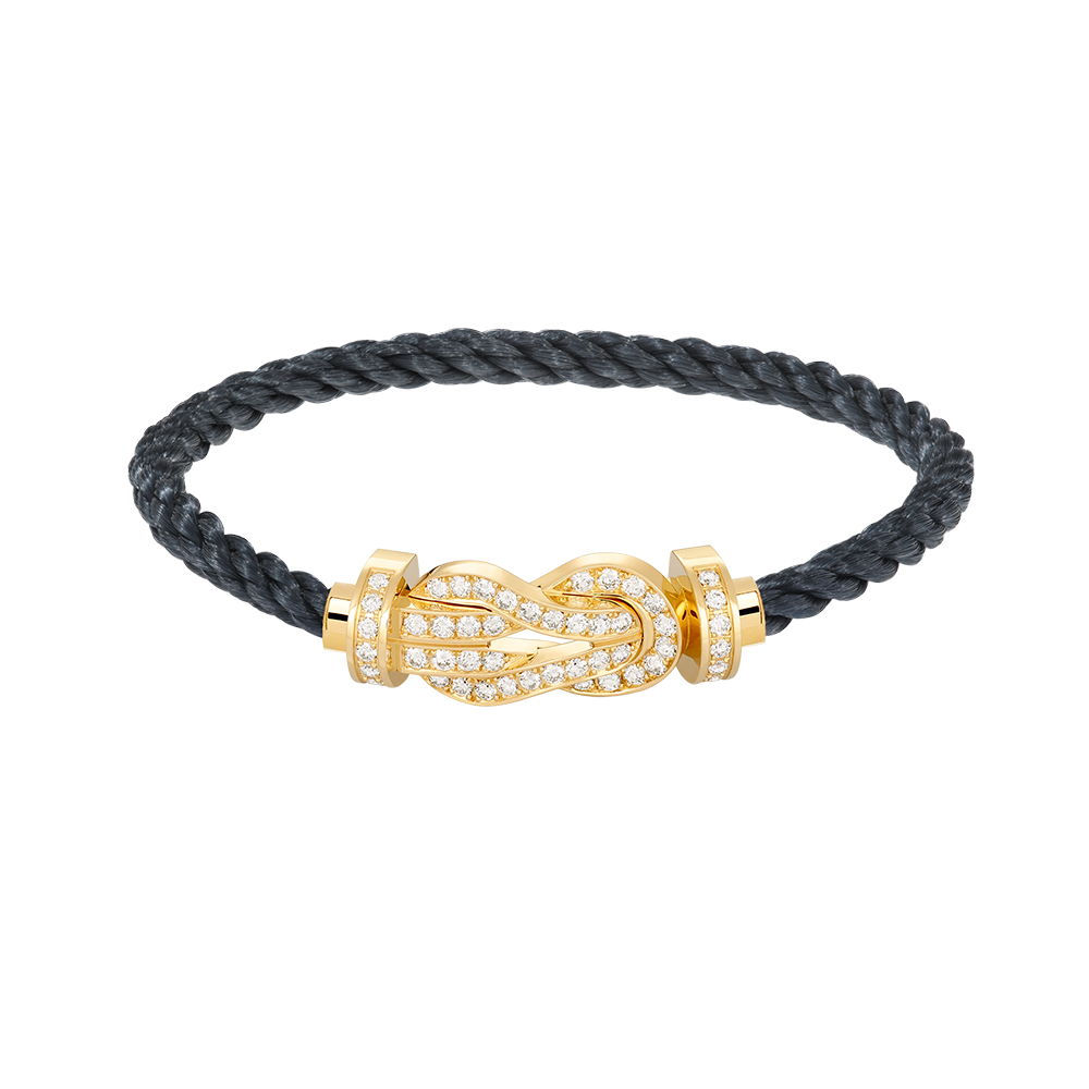 [AURORA]CHANCE LARGE 8 FIGURE BUCKLE FULLDIAMOND BRACELET GOLD