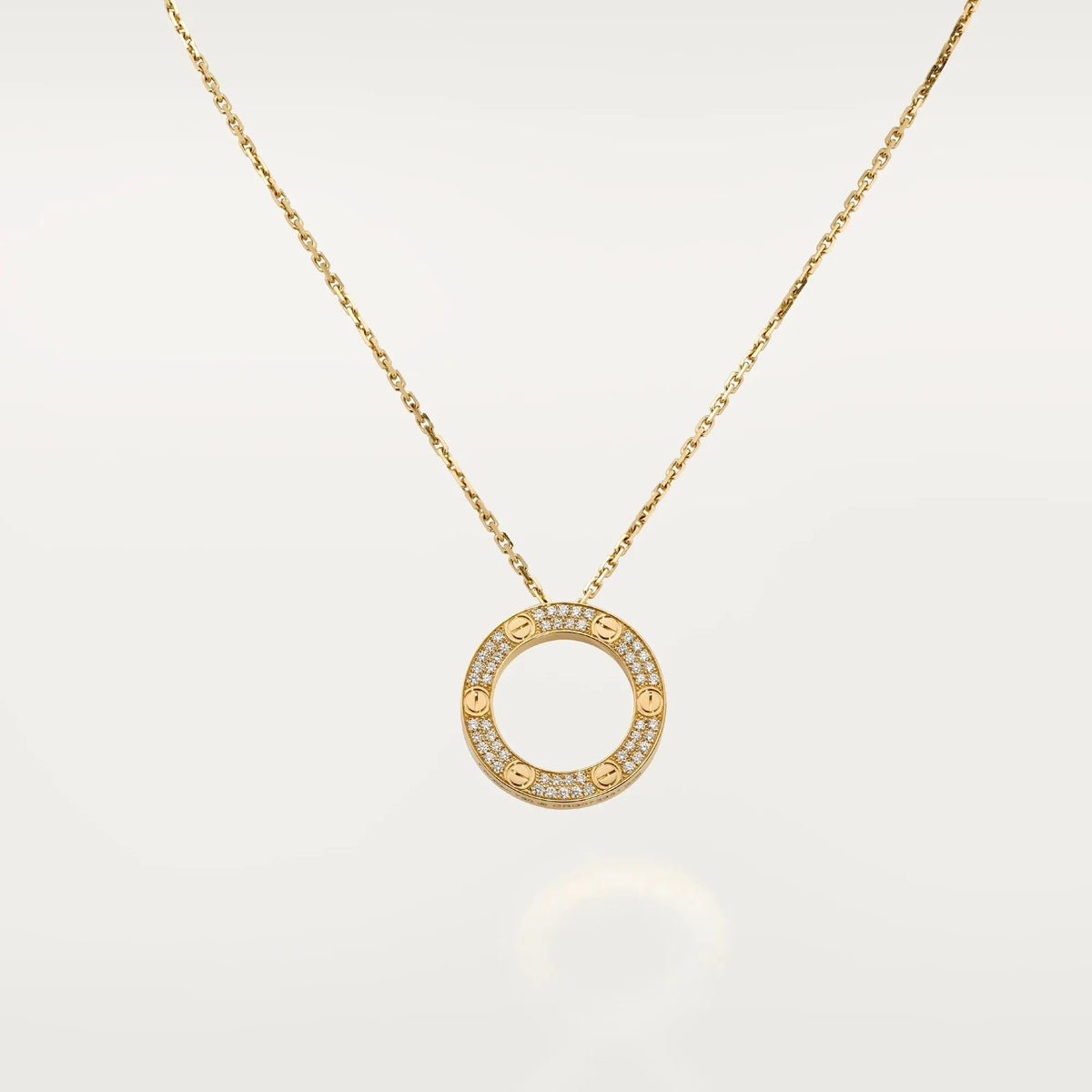 [AURORA]LOVE NECKLACE 16MM  FULL DIAMOND