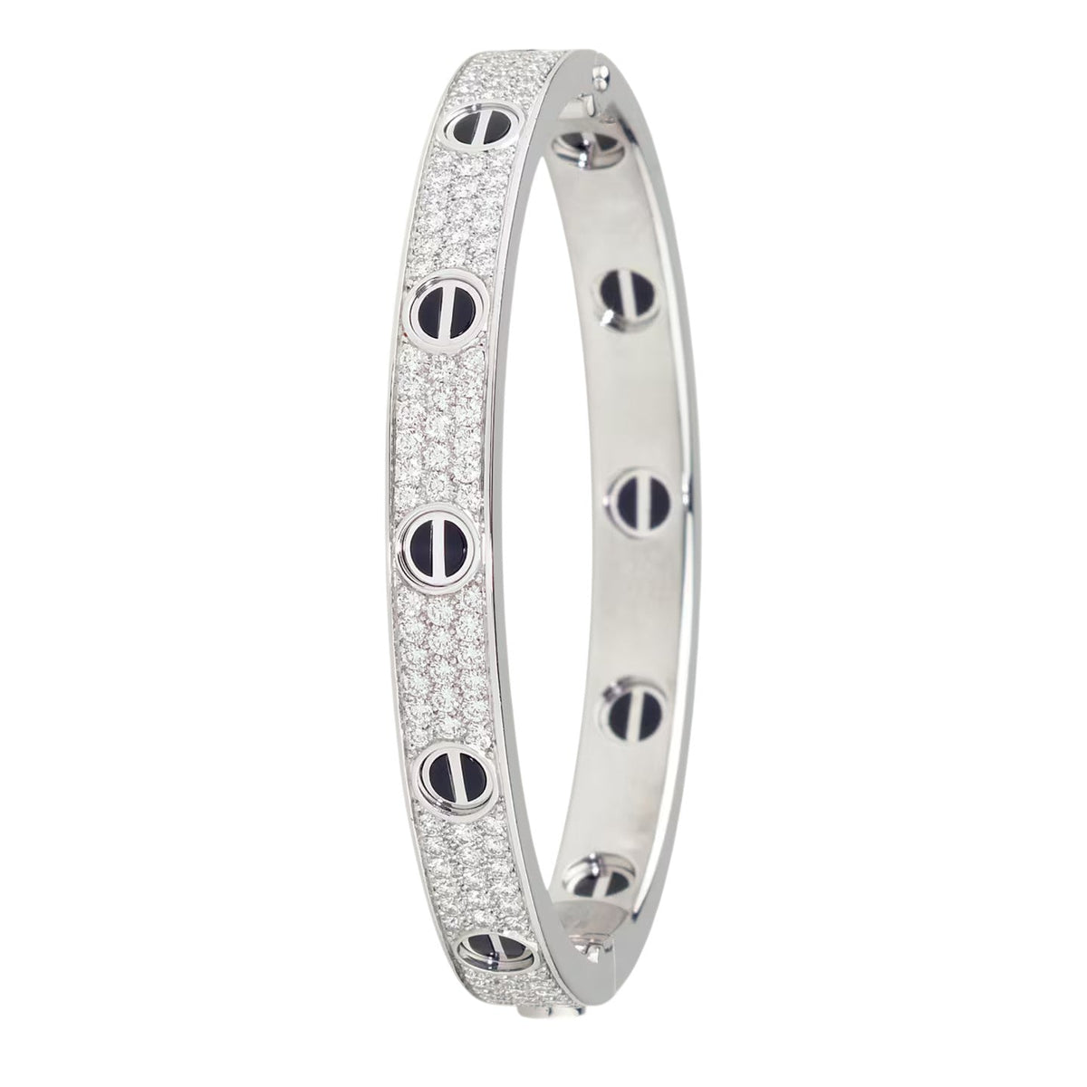 [AURORA]LOVE BRACELET 6.1MM DIAMOND-PAVED CERAMIC
