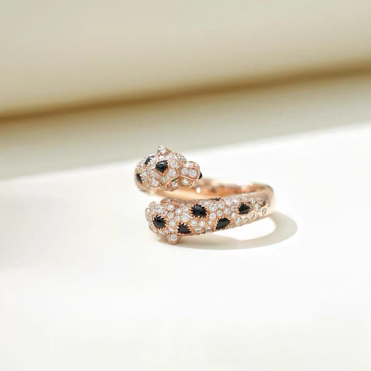 [AURORA]PANTHERE DOUBLE LEOPARD HEAD RING(NO BOX)
