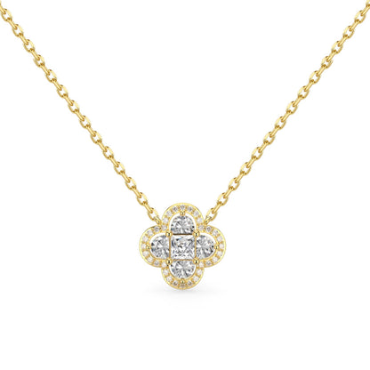 [AURORA]Spliced Lucky Four-Leaf Clover Versatile Necklace