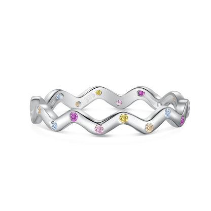 [AURORA]Ornate Vibrant Round Cut Daily Ring