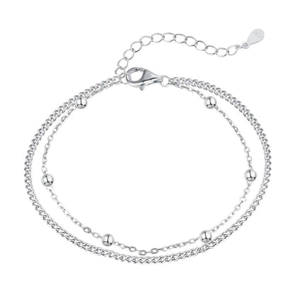 [AURORA]Delicate Bead Double Layer Bracelet