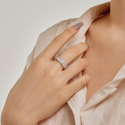 [AURORA]Ornate Colorful Radiant Cut Daily Ring