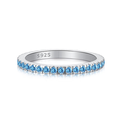 [AURORA]Delicate Sparkling Round Cut Daily Ring
