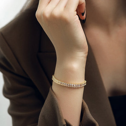[AURORA]Exquisite Emerald Cut Daily Bracelet