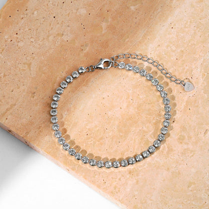 [AURORA]Ornate  Sparkling Round Cut Daily Bracelet