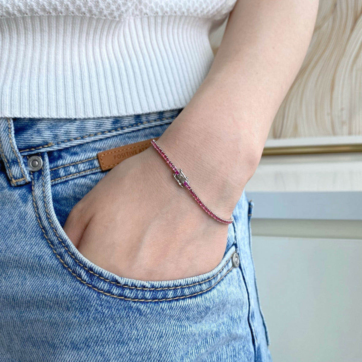 [AURORA]Dazzling Colorful Round Cut Daily Bracelet