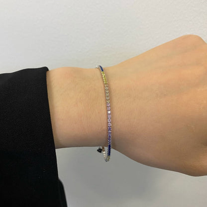 [AURORA]Radiant Shinning Princess Cut Tennis Bracelet