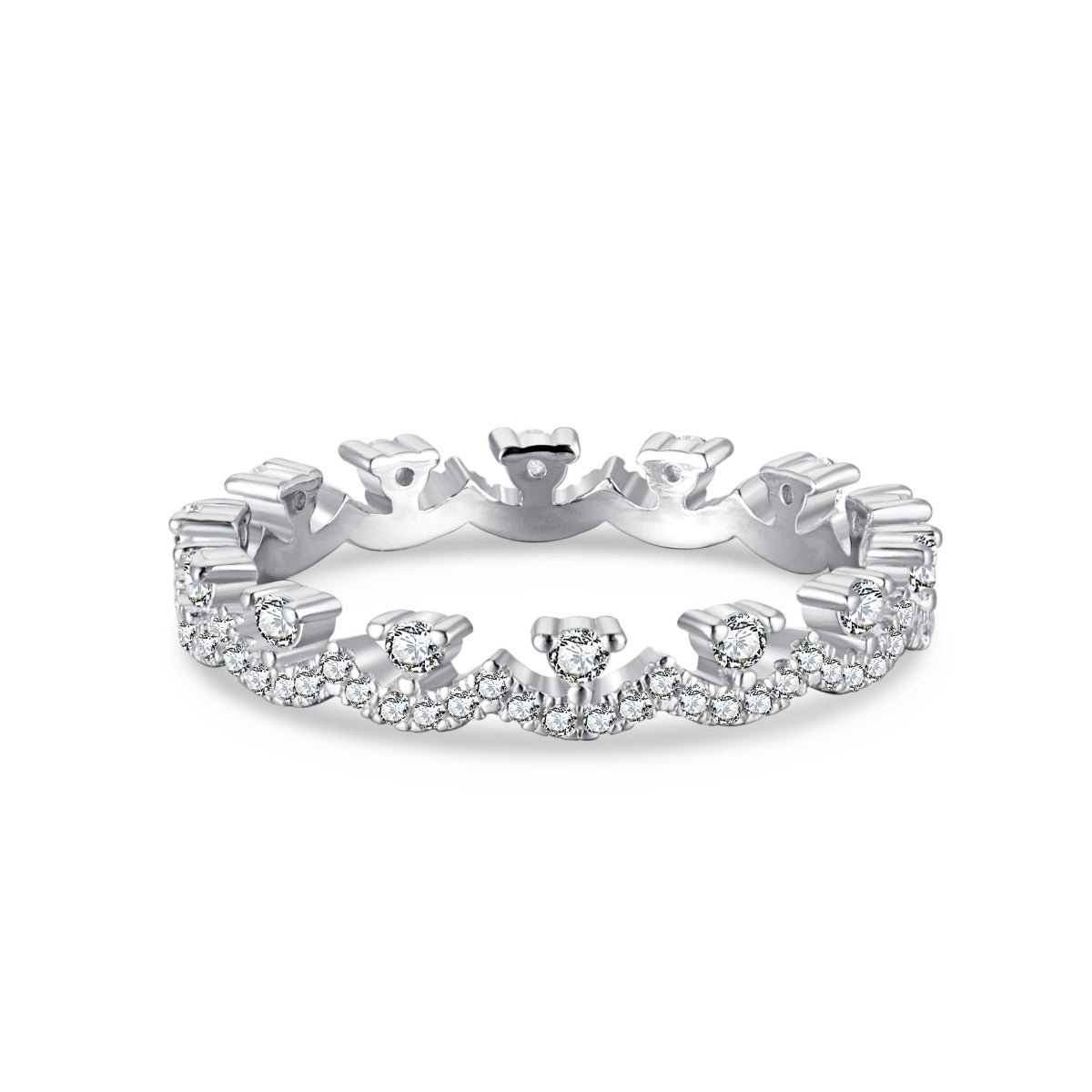 [AURORA]Elegant Resplendent Round Shape Party Ring