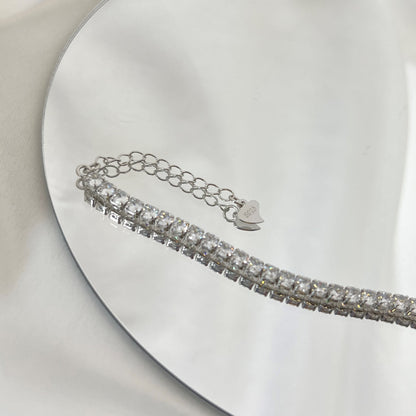[AURORA]Sparkling Round Cut Daily Bracelet