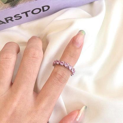 [AURORA]0.25 Carat Radiant Romance Heart Cut Lover Ring