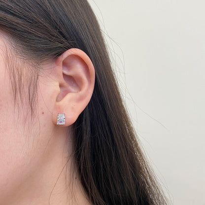 [AURORA]Radiant Luxurious Princess Cut Daily Earrings