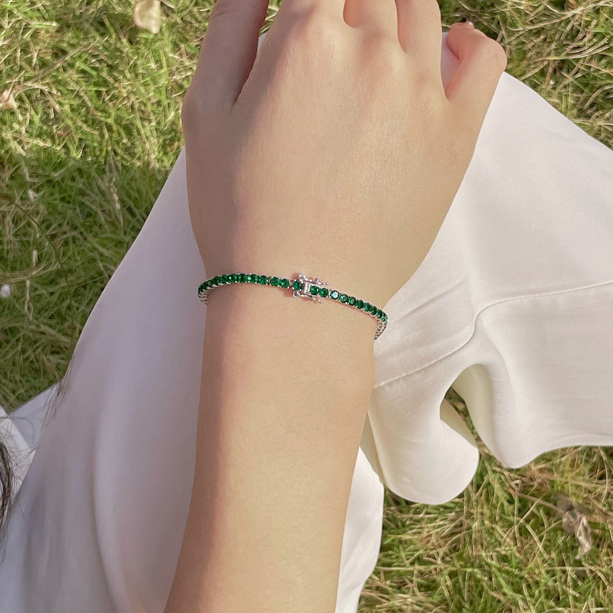 [AURORA]Radiant Colorful Round Cut Party Bracelet