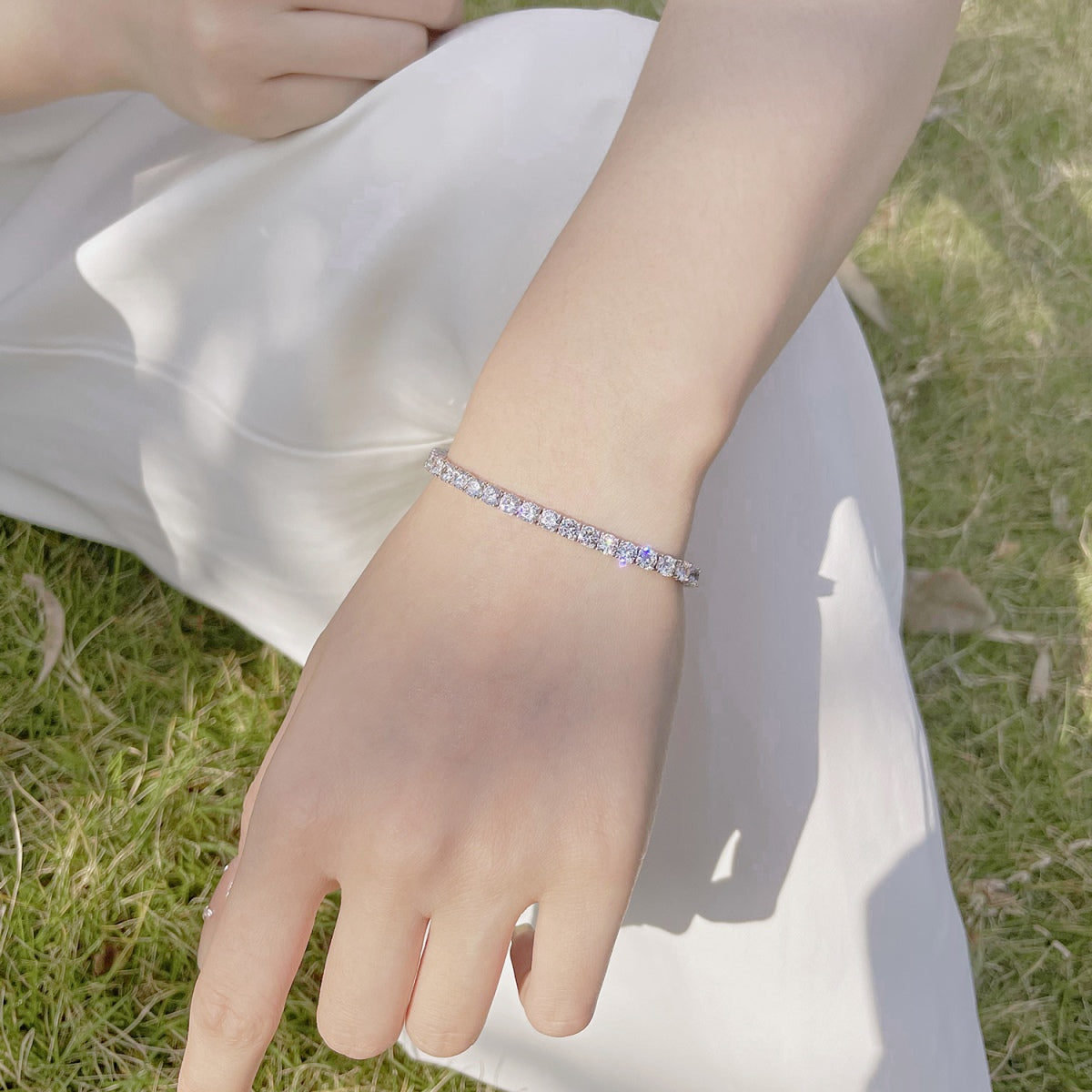 [AURORA]Radiant Colorful Round Cut Party Bracelet