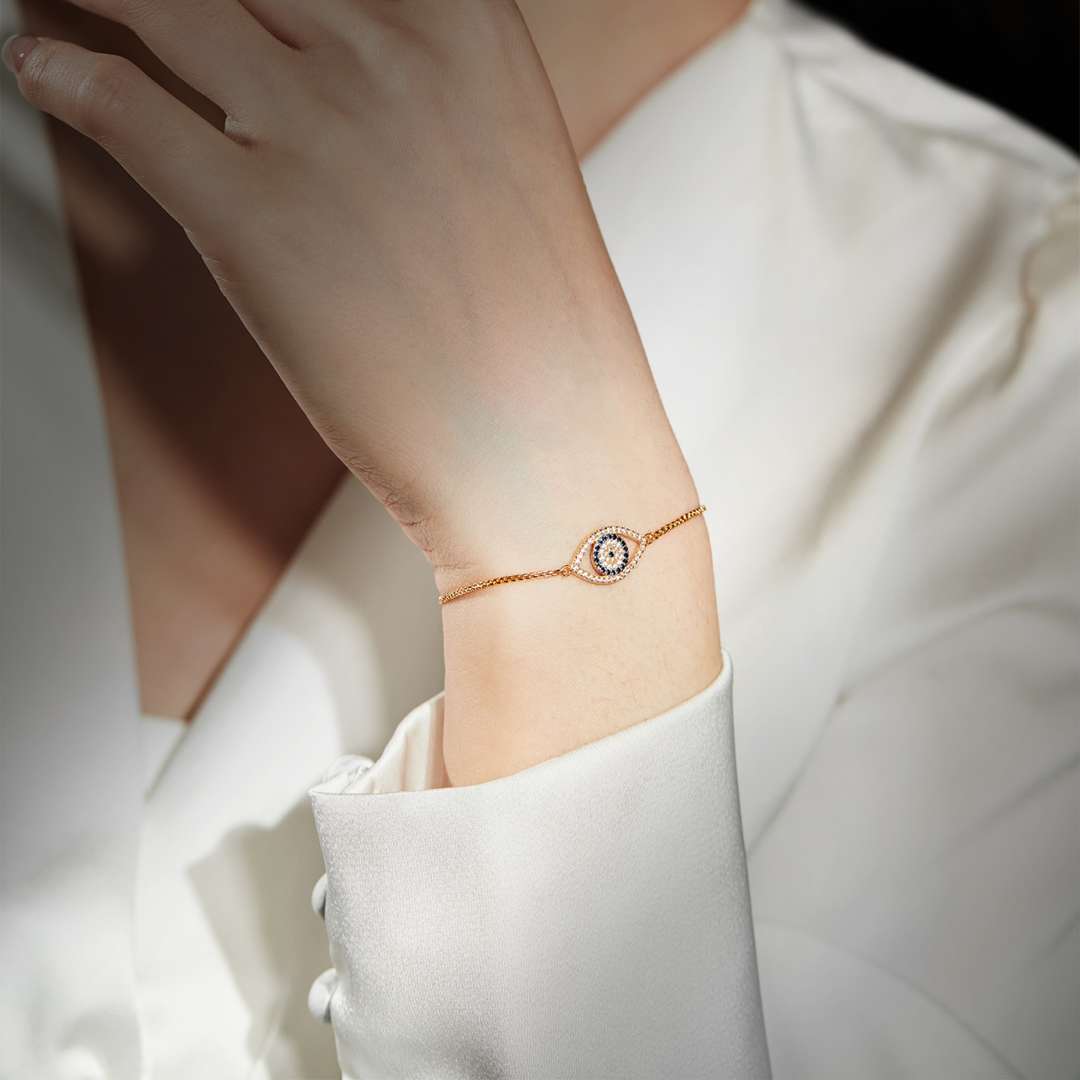 [AURORA]Dazzling Eye Shape Necklace