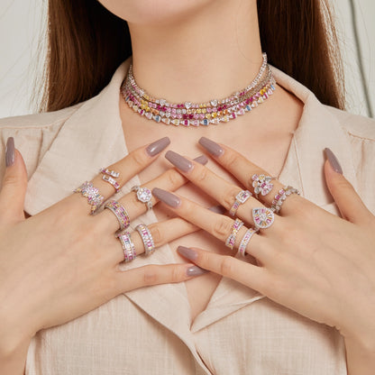 [AURORA]Radiant Colorful Rainbow Necklace