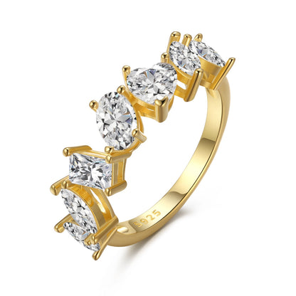 [AURORA]Delicate Multi Cut Ring