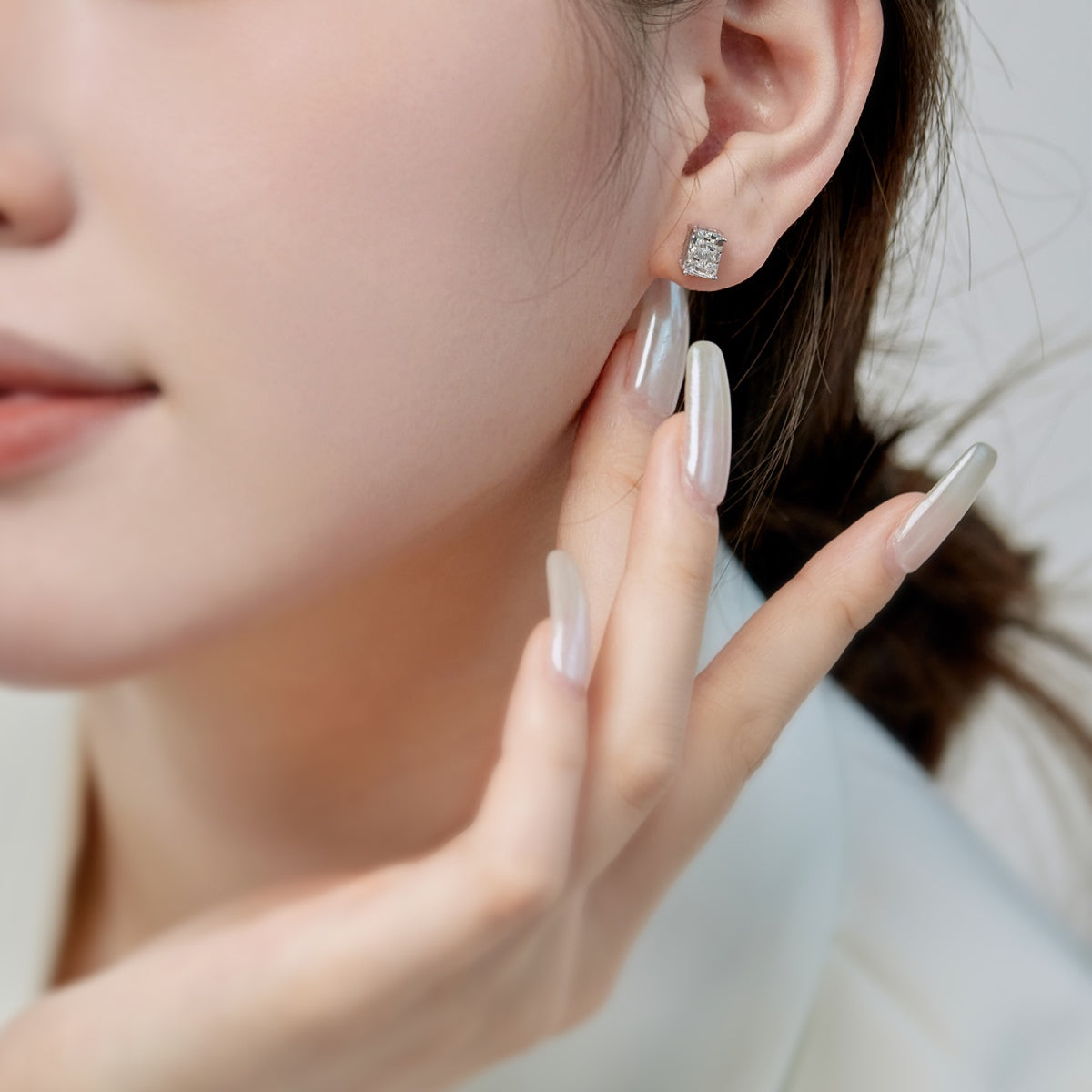 [AURORA]Radiant Luxurious Princess Cut Daily Earrings