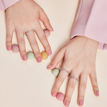 [AURORA]Radiant Sparkling Round Cut Daily Ring