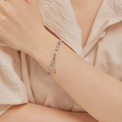 [AURORA]Delicate Colorful Emerald Cut Party Bracelet