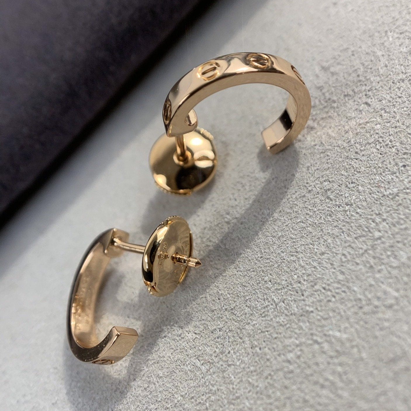 [AURORA]LOVE EARRINGS 2.65MM PINK GOLD