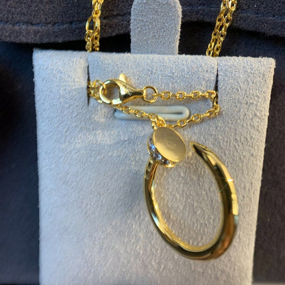 [AURORA]JUSTE NECKLACE GOLD DIAMONDS
