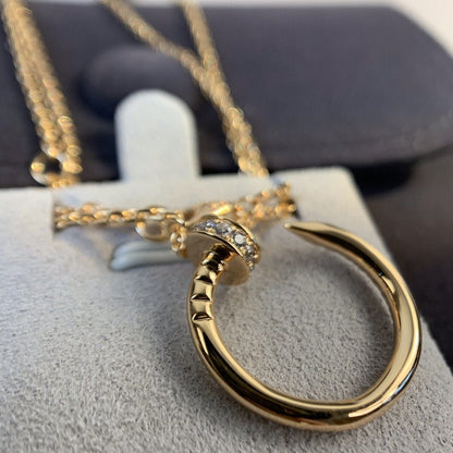 [AURORA]JUSTE NECKLACE PINK GOLD DIAMONDS