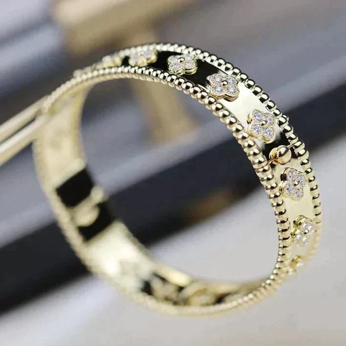 [AURORA]CLOVER BRACELET 8MM DIAMONDS