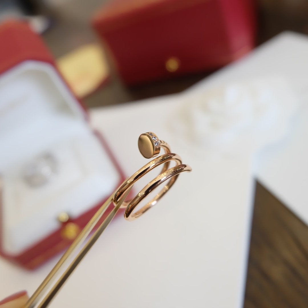 [AURORA]JUSTE RING 1.8MM PINK GOLD DOUBLE ROW