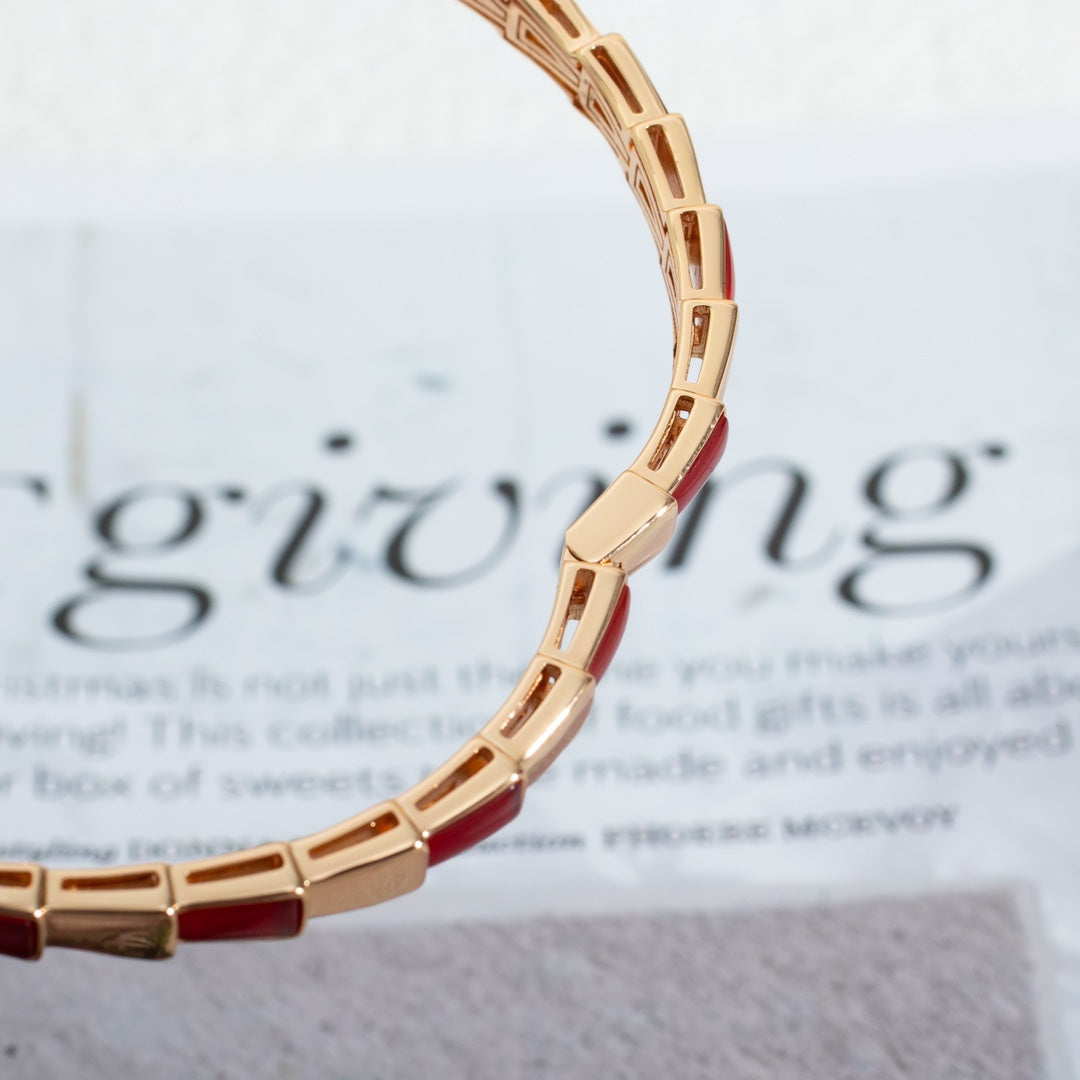 [AURORA]SERPENTI BRACELET PINK GOLD RUBELLITE