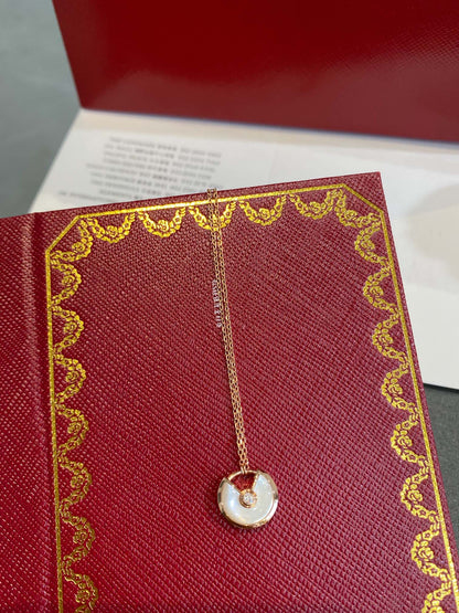 [AURORA]AMULETTE ROSE GOLD MOP NECKLACE