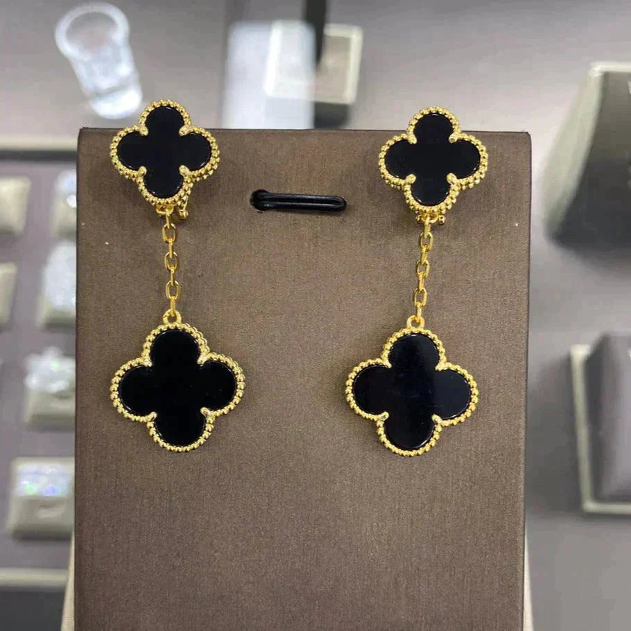 [AURORA]CLOVER 2 MOTIFS  EARRINGS (MULTIPLE CHOICESC