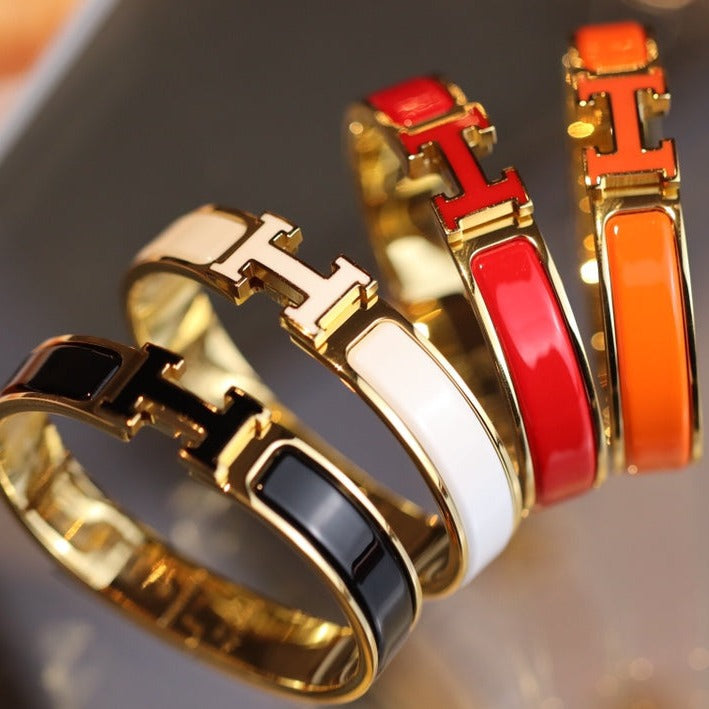 [AURORA]H BRACELET 12MM GOLD