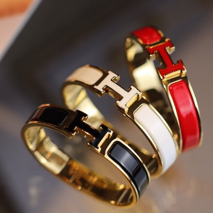 [AURORA]H BRACELET 12MM GOLD