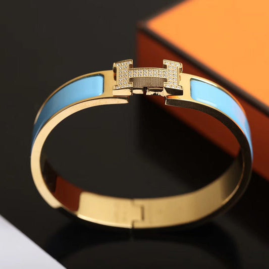 [AURORA]H CLOUD BLUE BRACELET GOLD DIAMOND