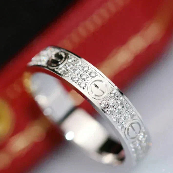 [AURORA]LOVE RING 3.6MM DIAMOND PAVED