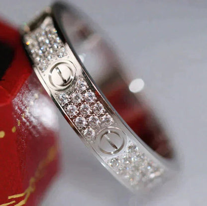 [AURORA]LOVE RING 3.6MM DIAMOND PAVED