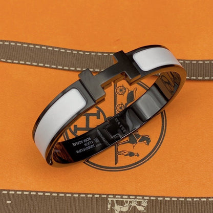 [AURORA]H BRACELET 12MM BLACK WHITE CERAMIC