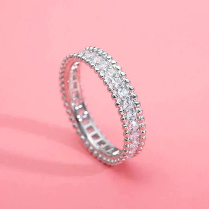 [AURORA]PERLEE DIAMOND SILVER RING