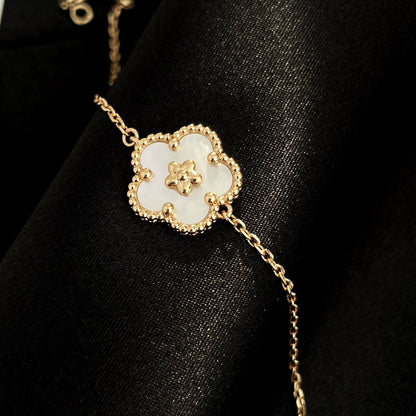 [AURORA]LUCKY SPRING ROSE GOLD MOP BRACELET