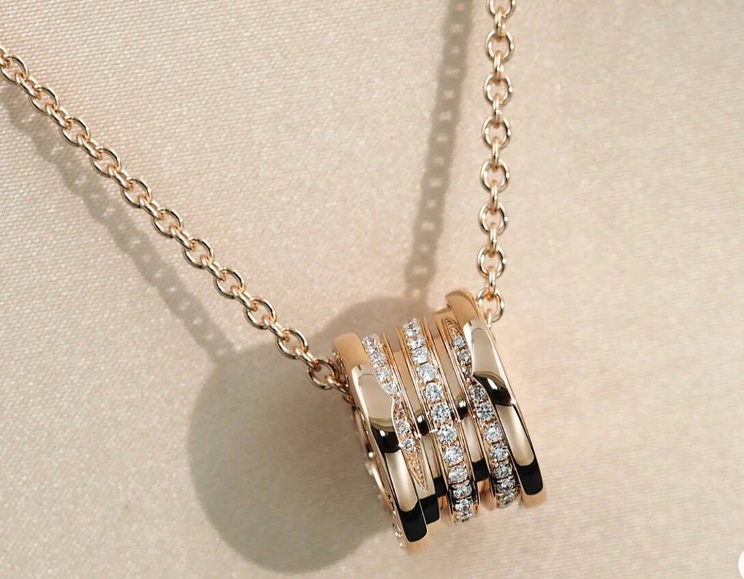 [AURORA]ZERO 1 PINK GOLD DIAMOND NECKLACE