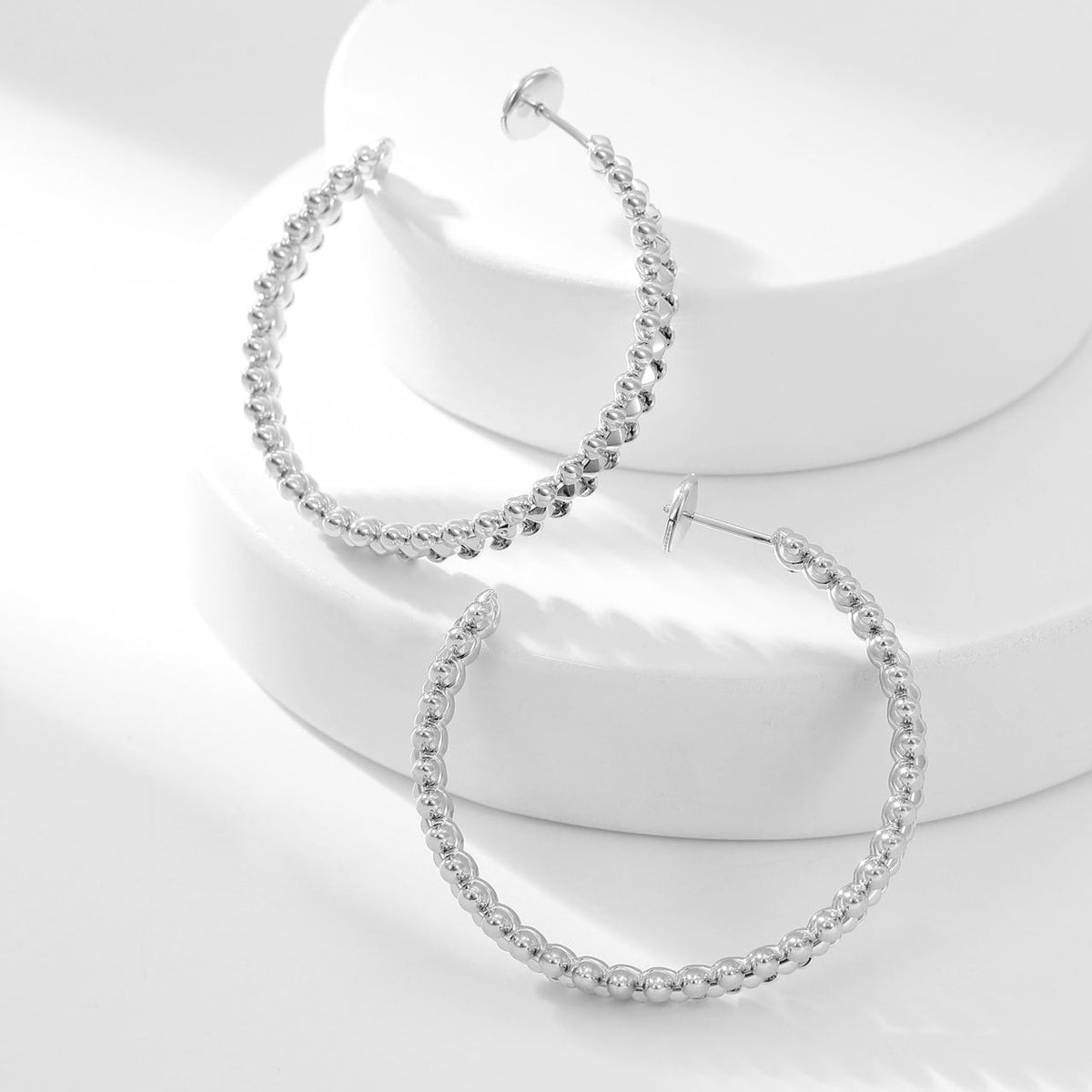 [AURORA]CLASH HOOP LARGE EARRINGS
