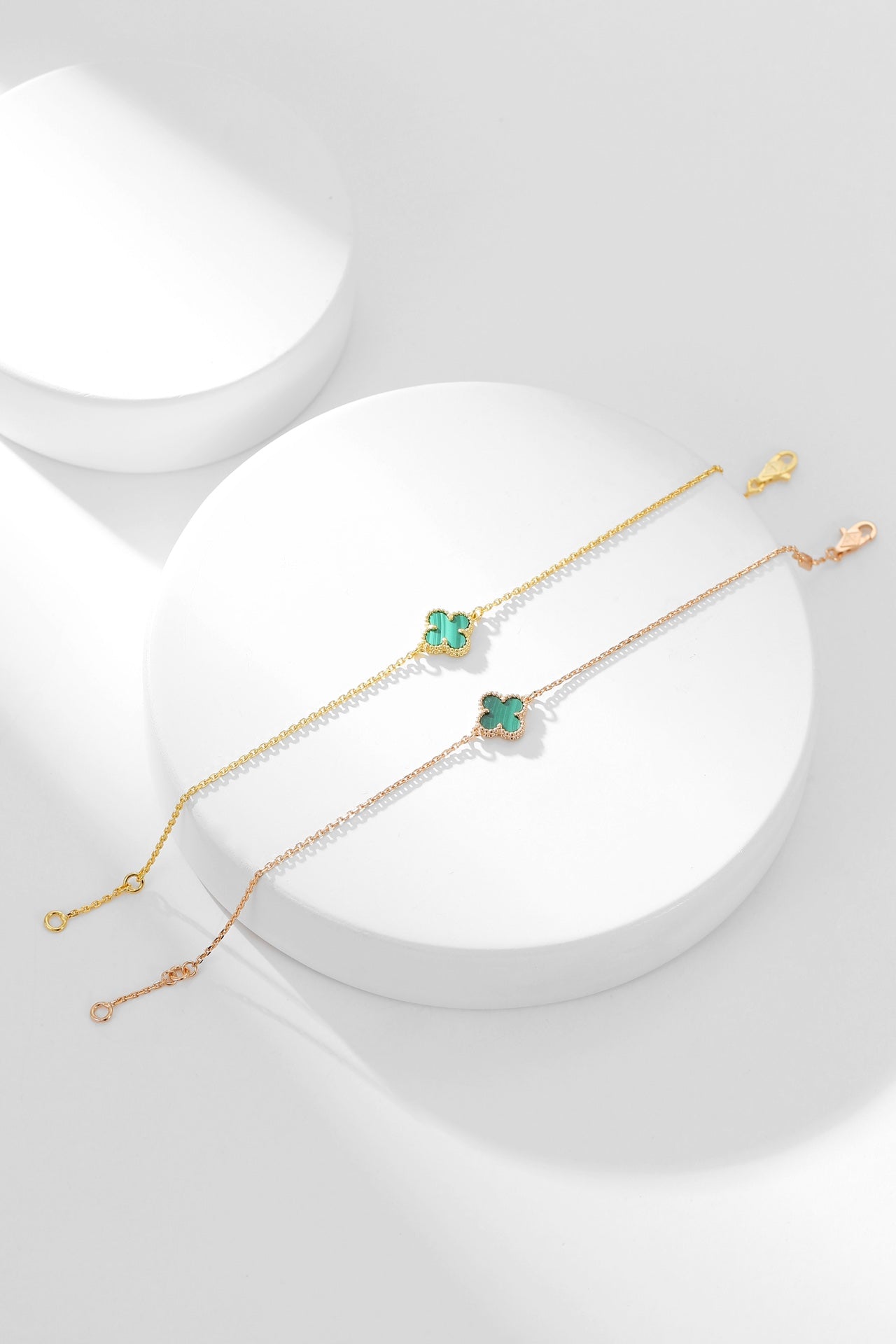 [AURORA]CLOVER BRACELET MALACHITE 1 MOTIF