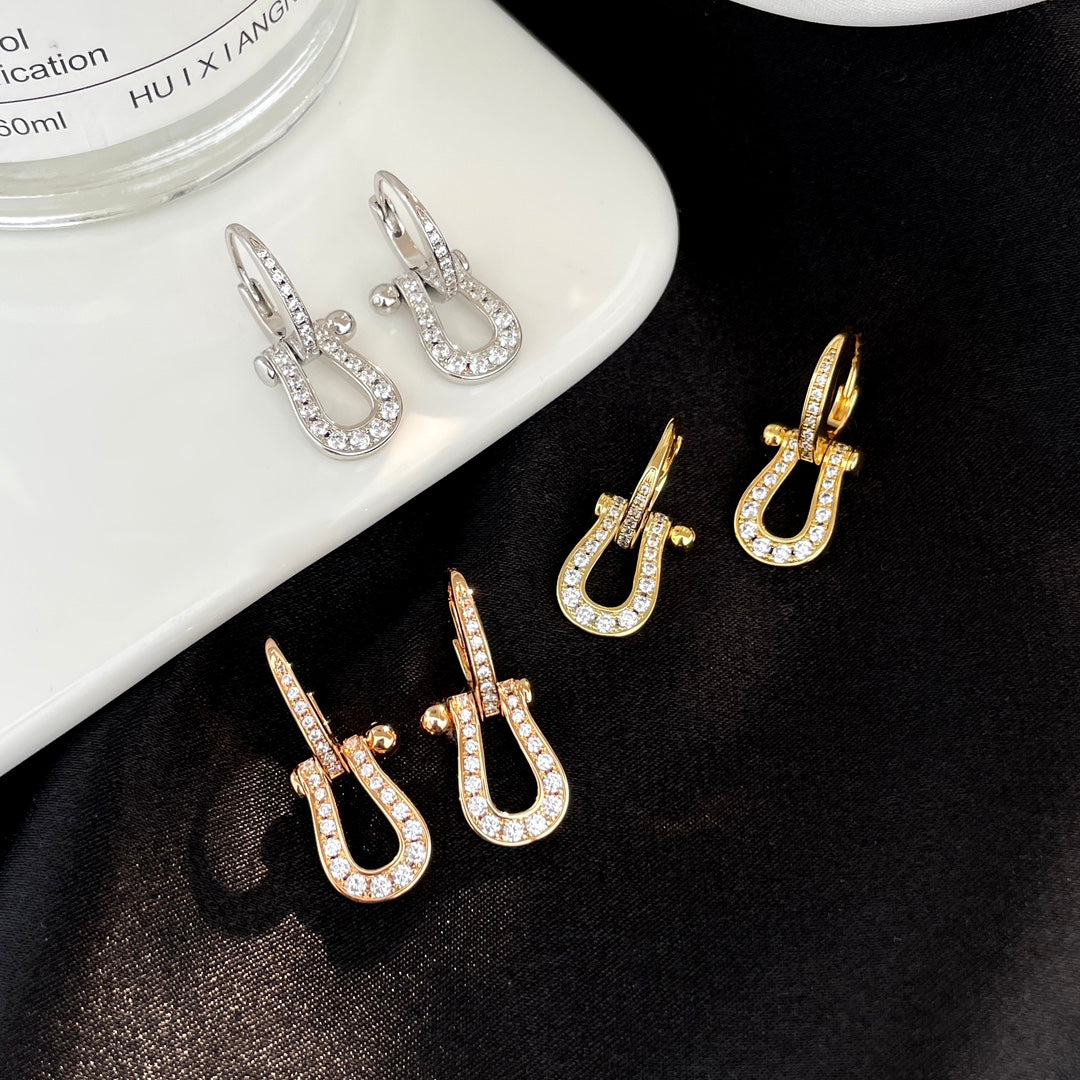 [AURORA]FORCE 10 FULL DIAMOND DROP EARRINGS MEDIUM MODEL