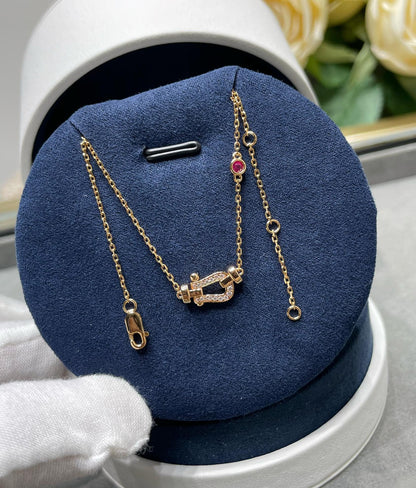[AURORA]FORCE 10 DIAMOND PINK GOLD NECKLACE