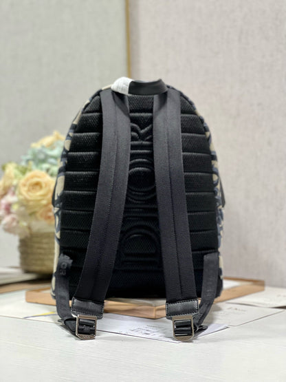 RIDER BACKPACK WHITE OBLIQUE JACQUARD
