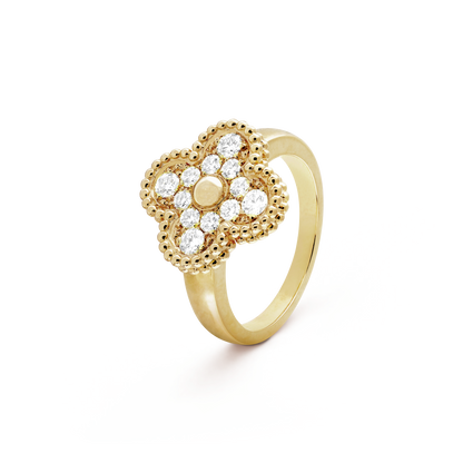 [AURORA]CLOVER DIAMOND RING