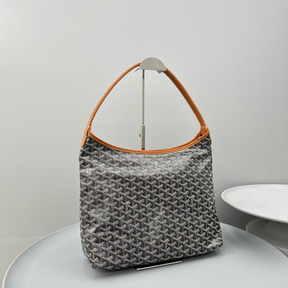 HOBO BOHÈME 34 IN BROWN GOYARDINE CANVAS AND CALFSKIN