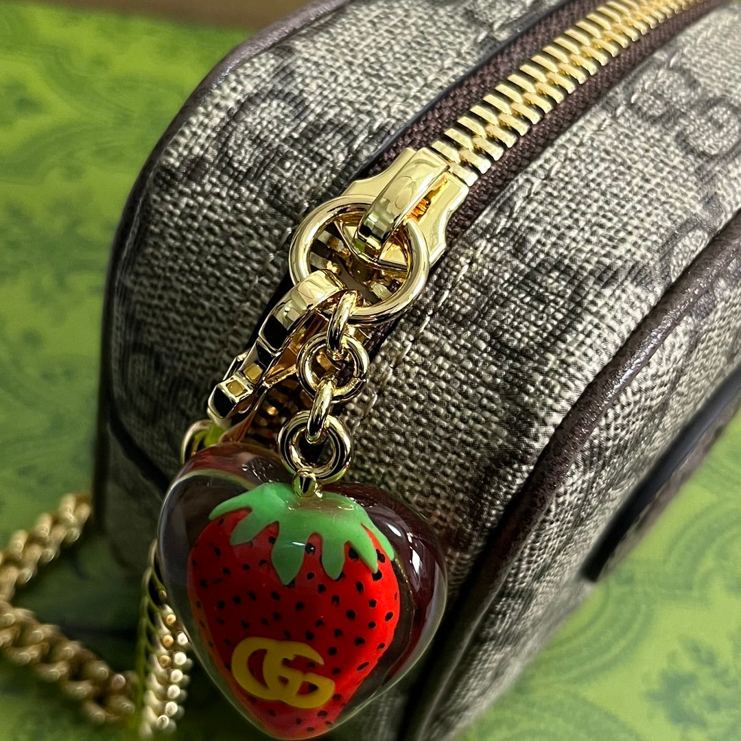 GG SUPERMINI 3 BOX BAG IN BEIGE CANVAS